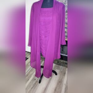 Wine 3 Piece Formal Wedding Pantsuit Size M/L